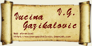 Vucina Gazikalović vizit kartica